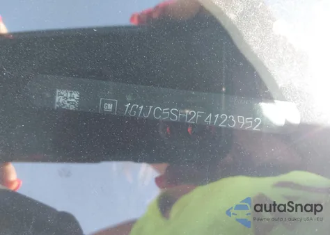 2015 Chevrolet Sonic Lt Auto из США, поврежденный, VIN 1G1JC5SH2F4123952